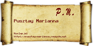 Pusztay Marianna névjegykártya