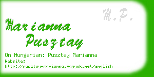 marianna pusztay business card